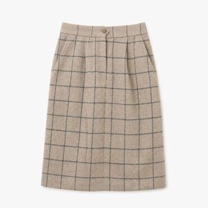 Vintage I. Magnin 80s Plaid Wool A-Line Skirt Lined High Waisted Dark Academia